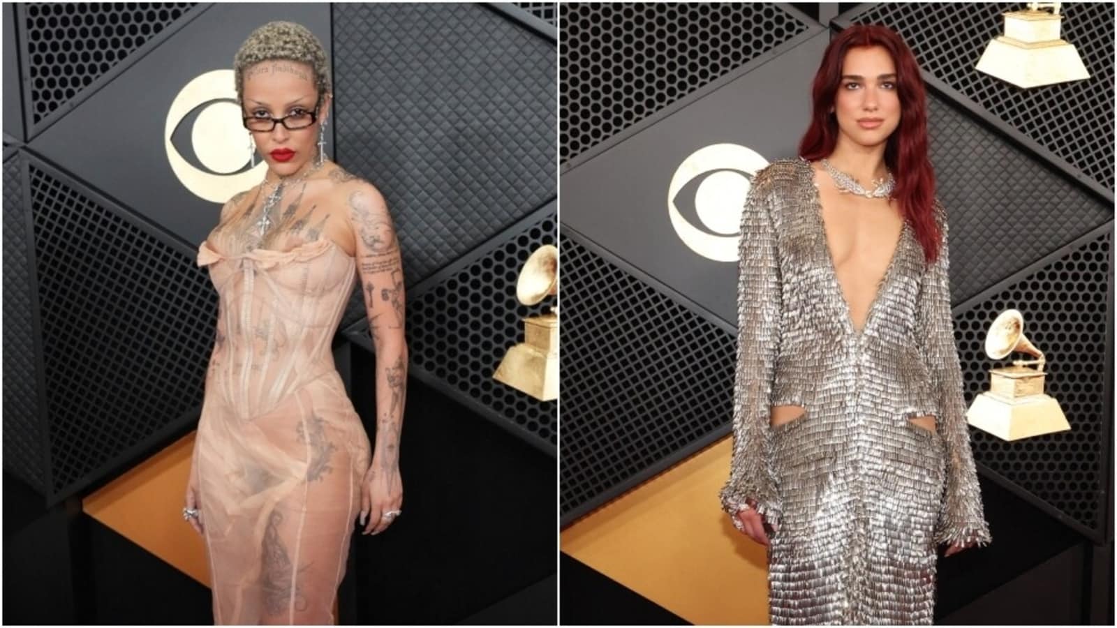 Grammy Awards 2024 Doja Cat’s tattoed forehead, Dua Lipa’s gown steals